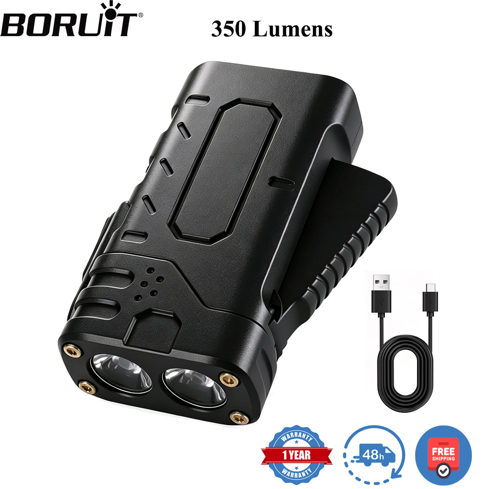 Fishing Light - BORUIiT Handkruk EDC LED-zaklamp Type-C Oplaadbare