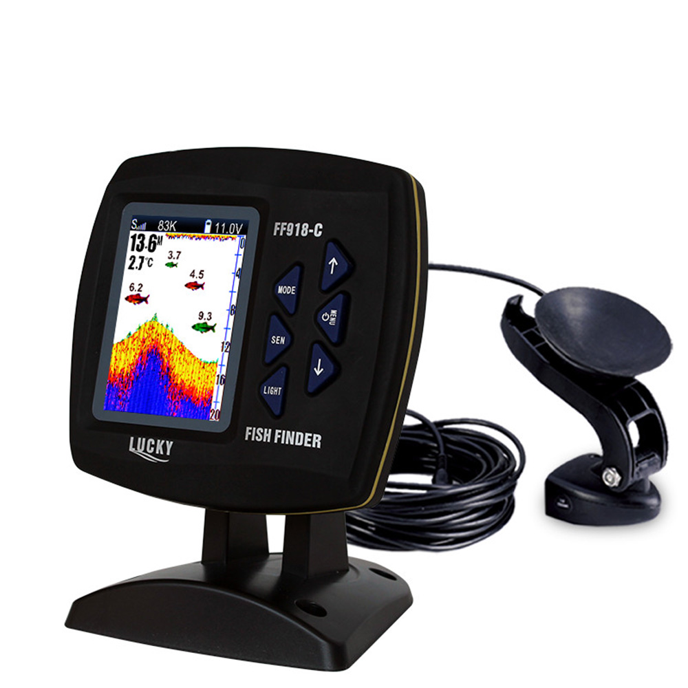 Fish Finder Cable - FF918-C100DS Kleurenscherm Bedrade Viszoeker Dubbele Frequentie