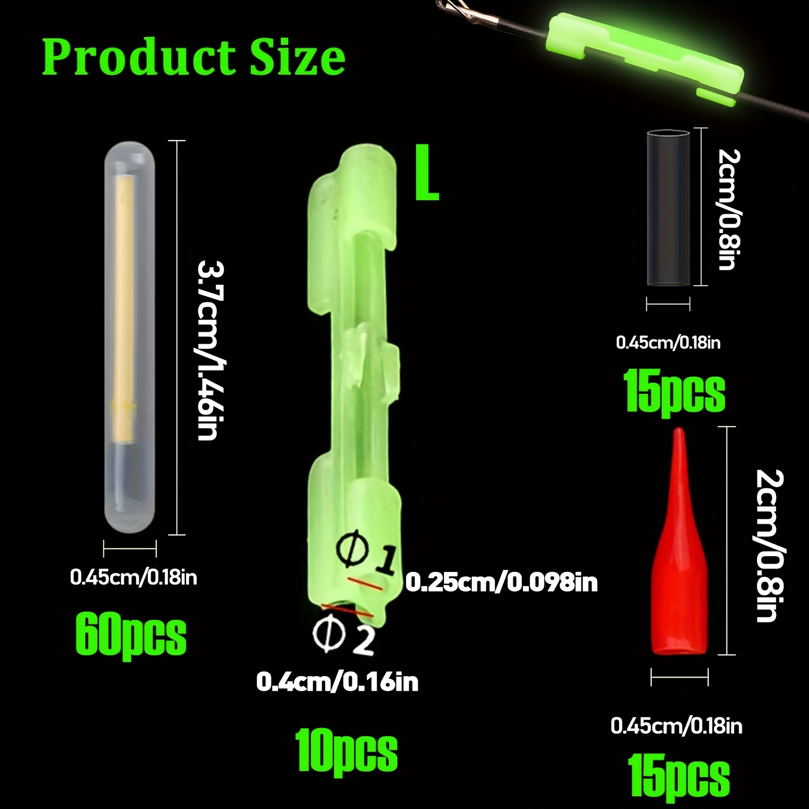 100 STKS Vissen Glow Sticks Se - Bite Alarm recensie en prijs